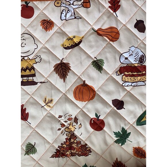 Peanuts Snoopy Charlie Brown Woodstock Autumn Fall Quilt Size TWIN 68’X86” NEW - Picture 14 of 16